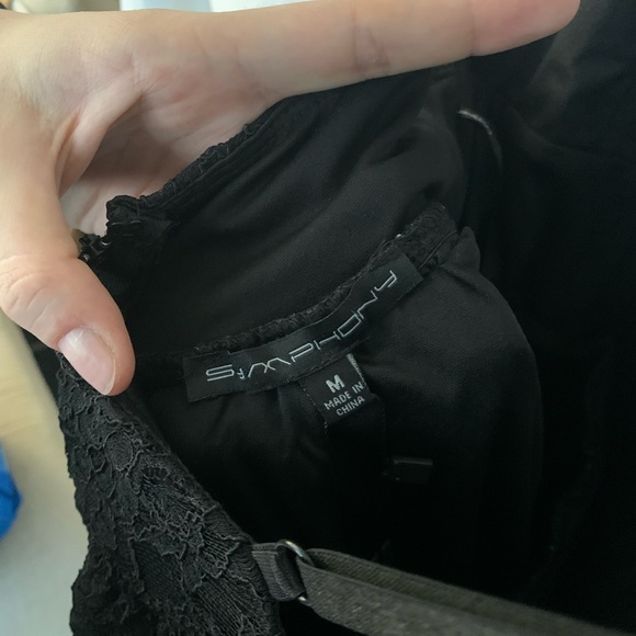 Black Lace High Low Prom Dress - Picture 5 of 5